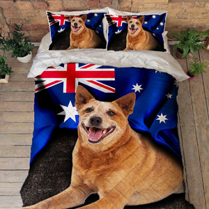 Australian Cattle Dog. Red Heeler Patriot Quilt Bedding Bedroom Set Bedlinen 3D,Bedding Christmas Gift,Bedding Set Christmas