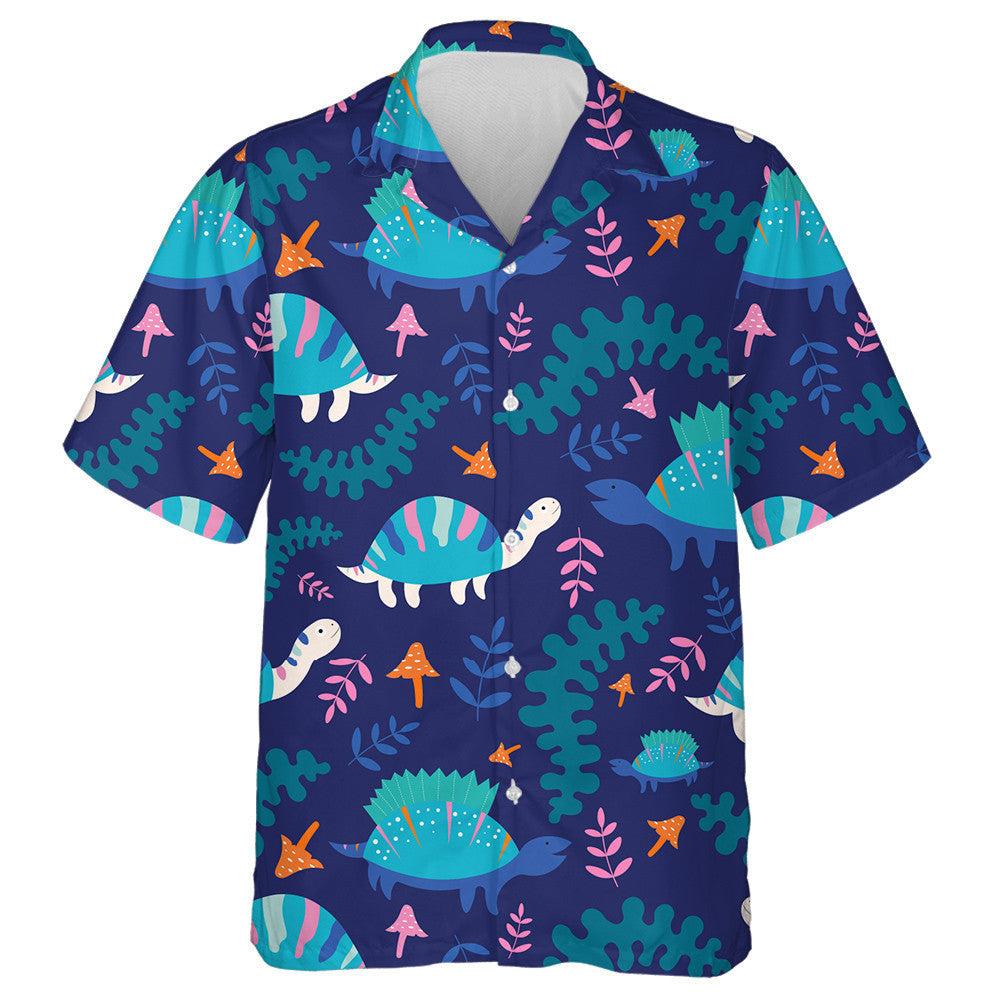 Cute Colorful Turtle Hand Drawn Texture Hawaiian Shirt, Hawaiian Shirt Gift, Christmas Gift