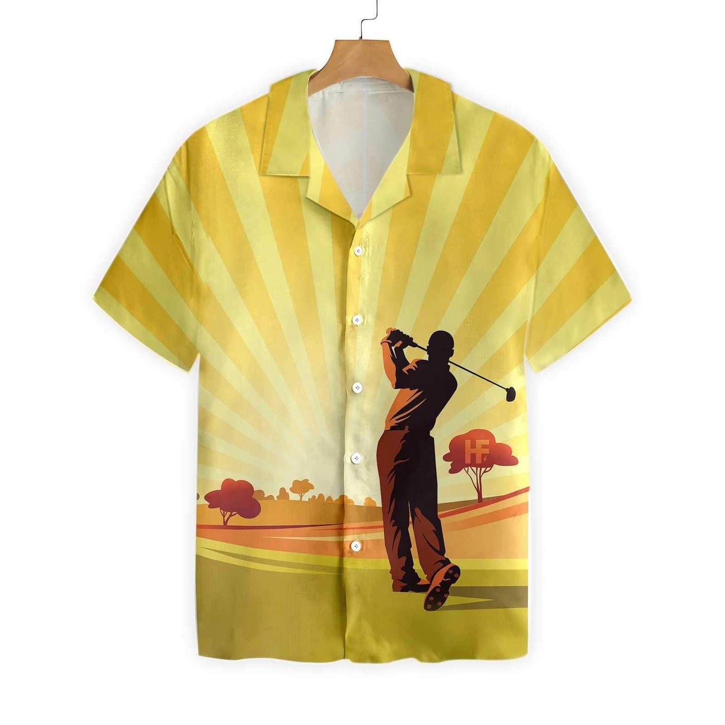 Playing Golf At Dawn Beautiful Design Hawaiian Shirt,Hawaiian Shirt Gift, Christmas Gift