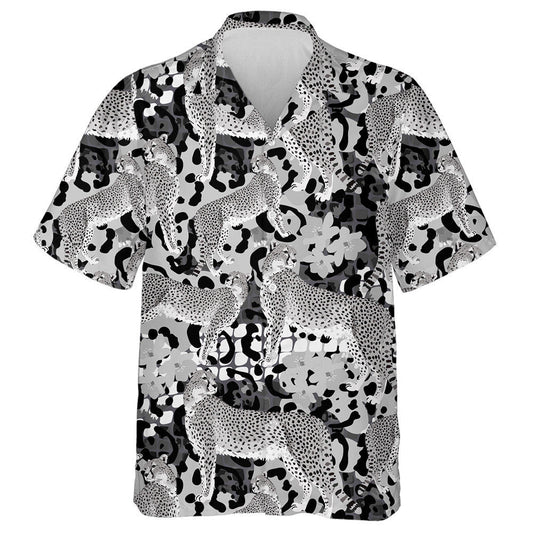 Cheetah Jaguar And Leopard Spots Flower Hawaiian Shirt, Hawaiian For Gift