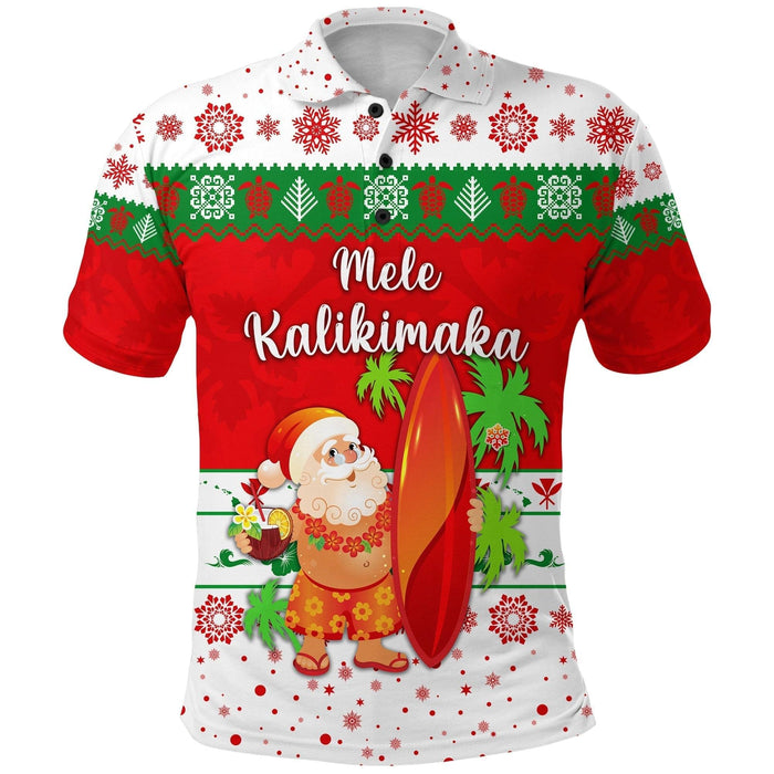 (Custom Personalised) Hawaii Christmas Hawaiian Shirt Santa Claus Surfing Simple Style, Hawaiian Shirt Gift, Christmas Gift