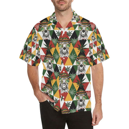 Cool Camel Leaves Pattern Men'S All Over Print Hawaiian Aloha Shirt, Hwaiian For Gift