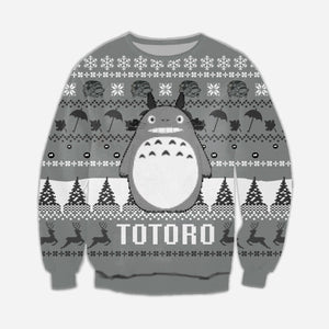 Funny Totoro Knitting Pattern 3D Print Ugly Sweater Hoodie All Over Printed, Christmas Ugly Sweater,Christmas Gift,Gift Christmas 2022