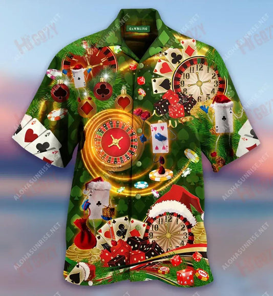 Am na Nollag Cearrbhachas Léine Gearr Haváís Caitheamh aimsire Aloha Shirt Léinte Haváís is Fearr Léinte Greannmhar Haváís, Bronntanas Léine Haváís, Bronntanas Nollag