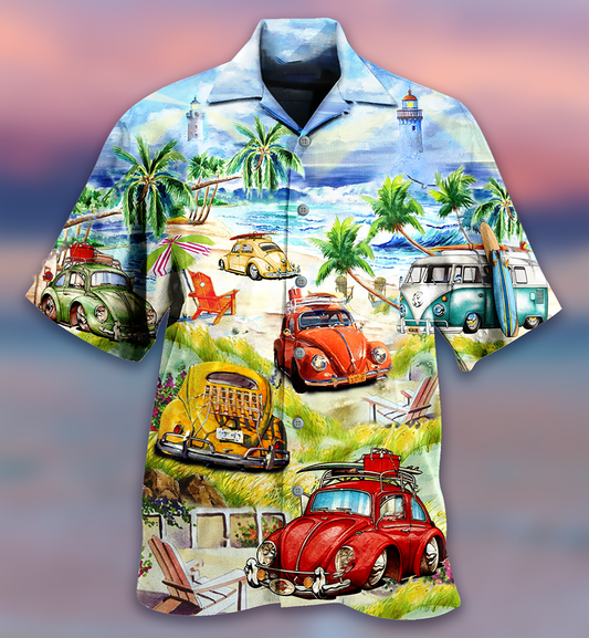 Car Love Beach - Hawaiian Shirt_ Hawaiian Shirt-Hawaiian Shirt Gift, Christmas Gift