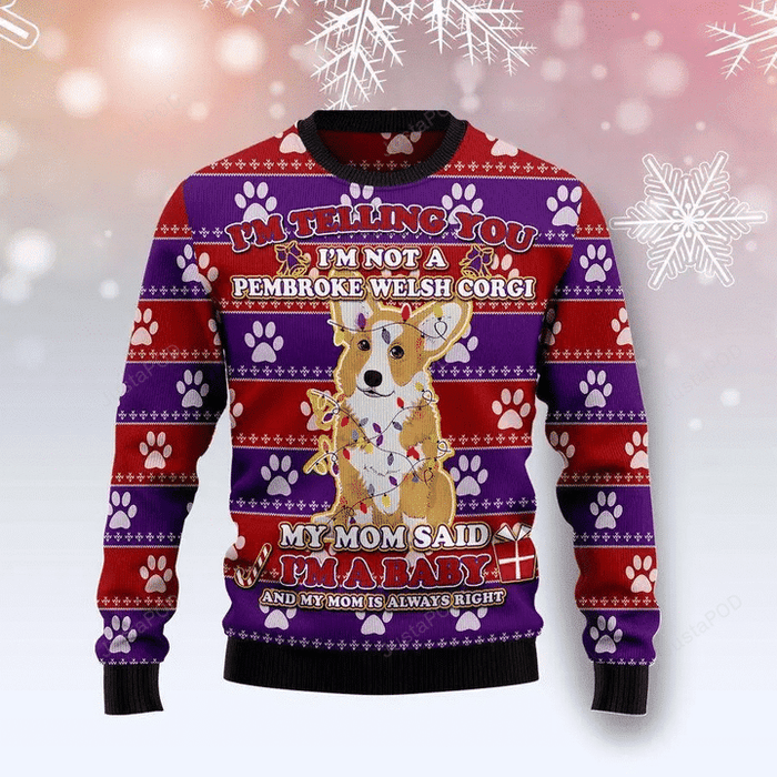 Corgi Dog Ugly Christmas Sweater, All Over Print Sweatshirt, Christmas Gift, Gift Christmas 2024