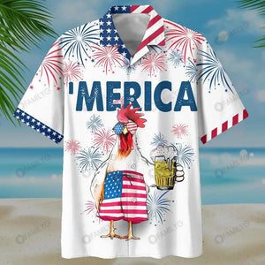 4th of July Hawaiian Shirts - Beer For Chicken Independence Day - Beer Hawaiian Shirt, Hawaiian Shirt Gift, Christmas Gift