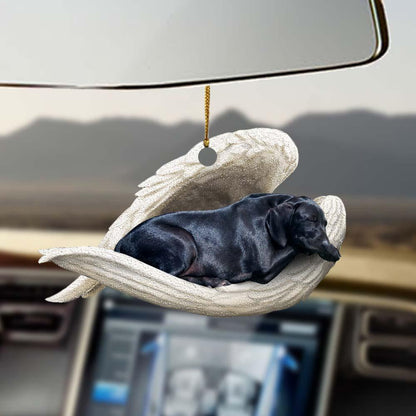 Black labrador retriever sleeping angel black labrador retriever lovers labs lovers dog moms ornament,Christmas Gift,Christmas Decoration