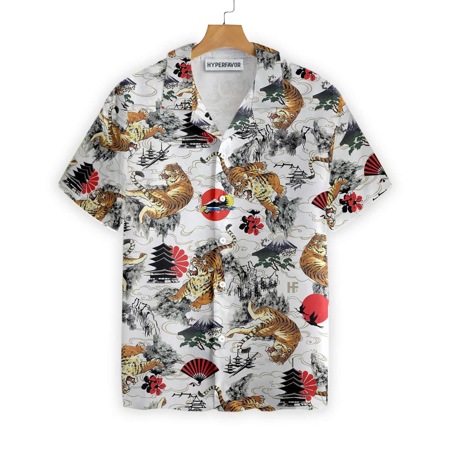 Excellent Japanese Tiger Tattoo Design Hawaiian Shirt,Hawaiian Shirt Gift, Christmas Gift