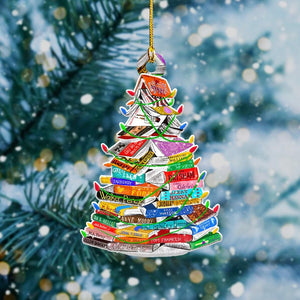 Book Christmas Tree Shape Ornament, Christmas Ornament Gift, Christmas Gift, Christmas Decoration