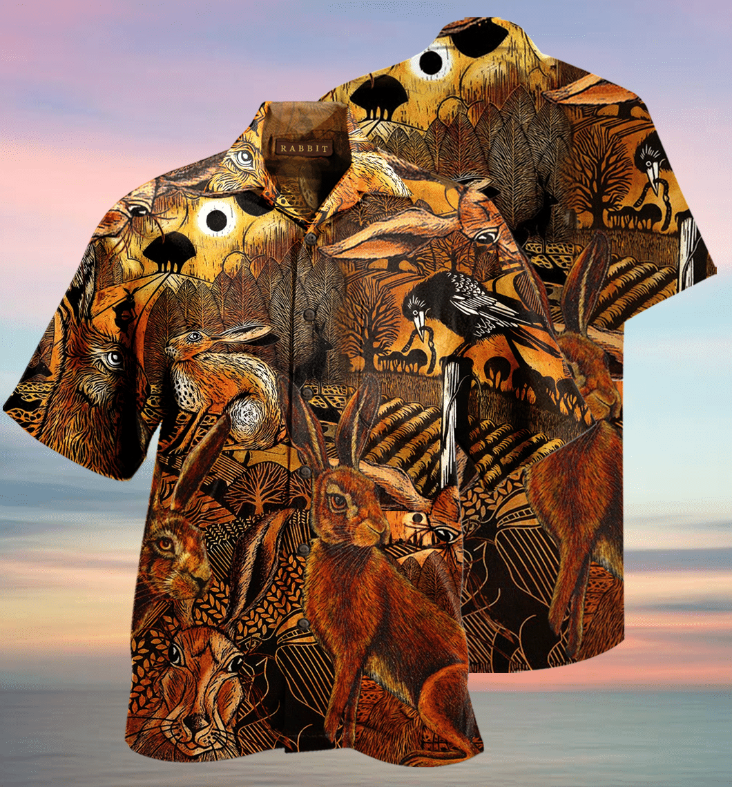 Hippie Spooky Hares Nice Ornamental Hawaiian Shirt, Hawaiian For Gift