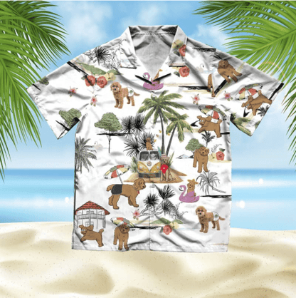 Labradoodle Beach Style Pretty Ornamental Hawaiian Shirt, Hawaiian For Gift