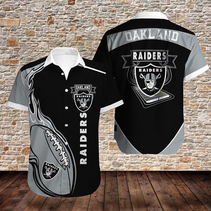 Oakland Raiders Hawaiian Shirt, Hawaiian Shirt Gift, Christmas Gift