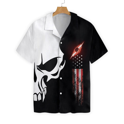 Electrician Proud Skull Hawaiian Aloha Shirt Hawaiian Shorts Beach Short Sleeve_Hawaiian Shirt Gift, Christmas Gift