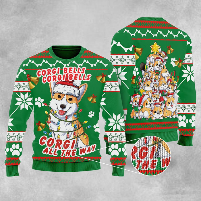 Corgi Dog Bells Christmas Ugly Christmas Sweater, Christmas Gift, Gift Christmas 2024