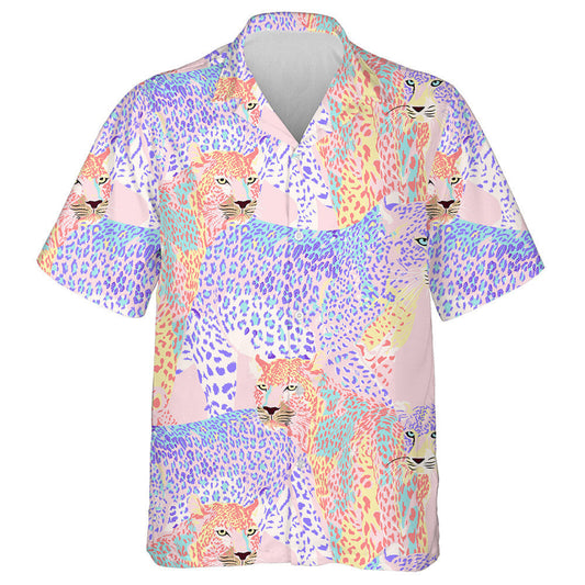 Beautiful Leopard Art In Pink Color Pastel Hawaiian Shirt, Hawaiian Shirt Gift, Christmas Gift