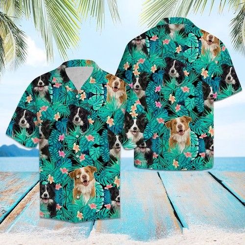 Collie Tropical Hawaiian Shirt Summer, Hwaiian For Gift