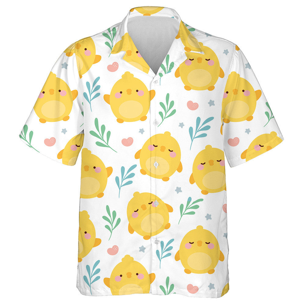 Baby Cute Yellow Chicken In Different Emotions Hawaiian Shirt, Hawaiian Shirt Gift, Christmas Gift