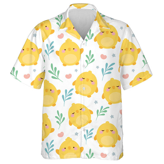 Baby Cute Yellow Chicken In Different Emotions Hawaiian Shirt, Hawaiian Shirt Gift, Christmas Gift