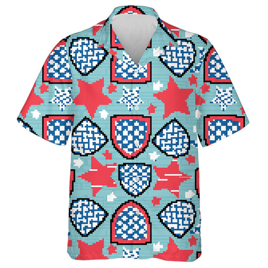 Patrún Stiallacha Agus Réaltaí ar Sciathanna Bróidnéireachta Agus Réaltaí Léine Haváís, Bronntanas Léine Haváíais, Bronntanas Nollag