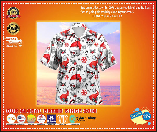 Christmas Skull Hawaiian Shirt_Hawaiian Shirt Gift, Christmas Gift