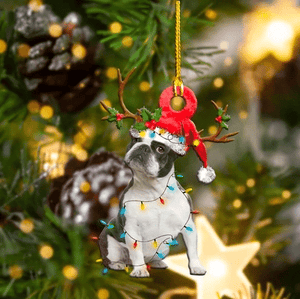 Boston Terriers Christmas Ornament, Christmas Ornament Gift, Christmas Gift, Christmas Decoration