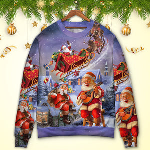 Christmas Santa Claus Funny Art Style Ugly Christmas Sweater, Christmas Gift, Gift Christmas 2024