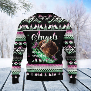 Dachshund Angel Dog Ugly Christmas Sweater, Christmas Gift, Gift Christmas 2024