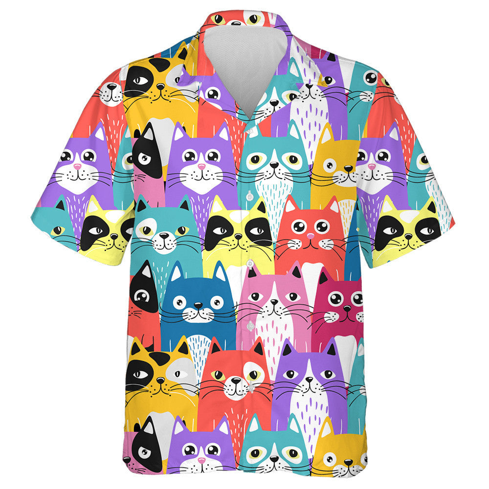 Cait Chartúin Greannmhar I Stíl Retro Léine Haváís, Bronntanas Léine Haváise, Bronntanas Nollag