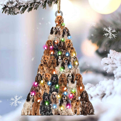 Cocker Spaniel Lovely Tree Gift For Cocker Spaniel Lover Gift For Dog Lover Ornament, Best Gift For New Car,Christmas Decoration