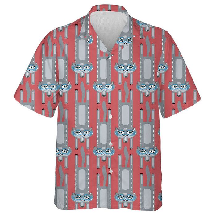 Wolfs Or Foxes Wildlife And Ethno Ornaments Hawaiian Shirt,Hawaiian Shirt Gift, Christmas Gift