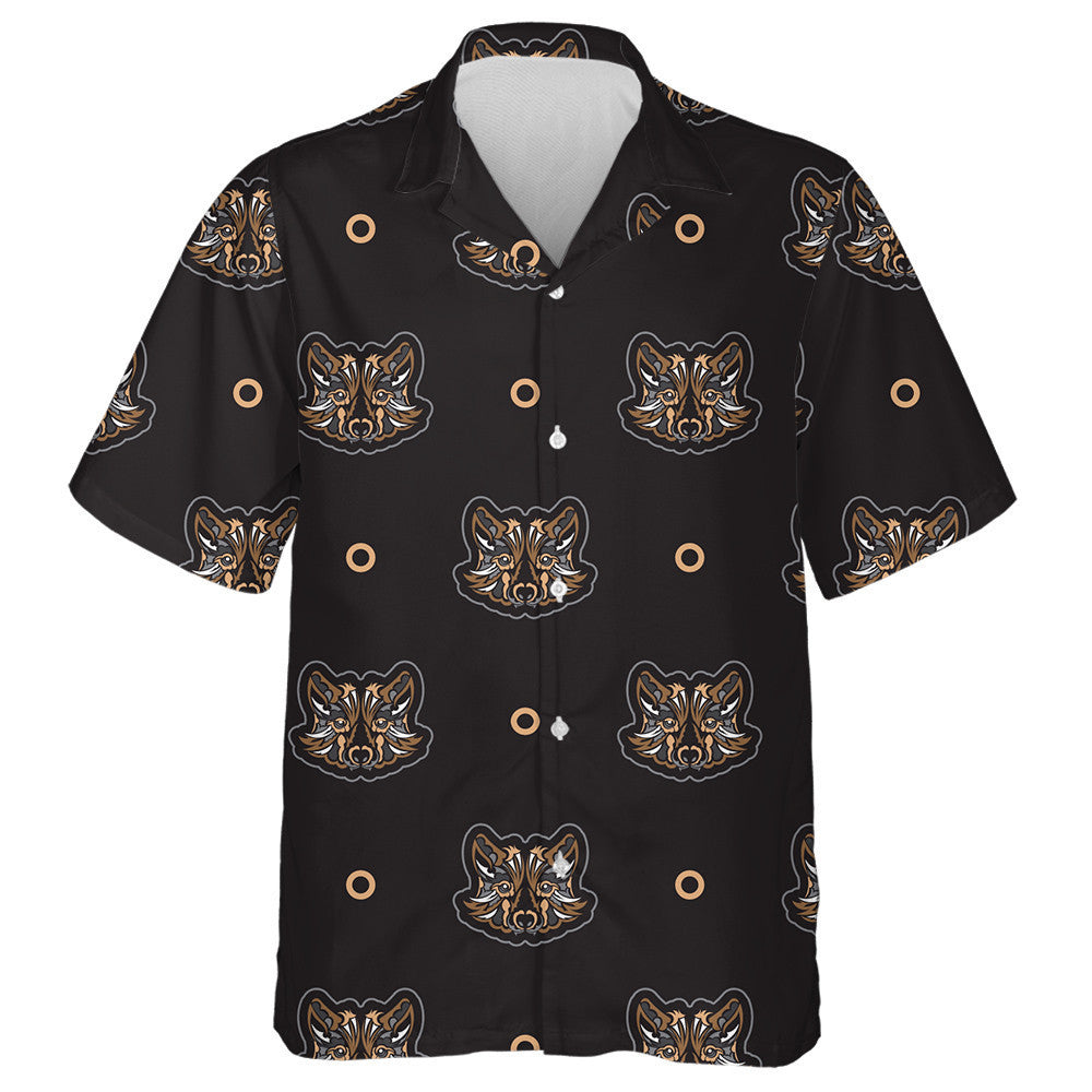 The Face Of A Wolf And Gold Ring Hawaiian Shirt,Hawaiian Shirt Gift, Christmas Gift