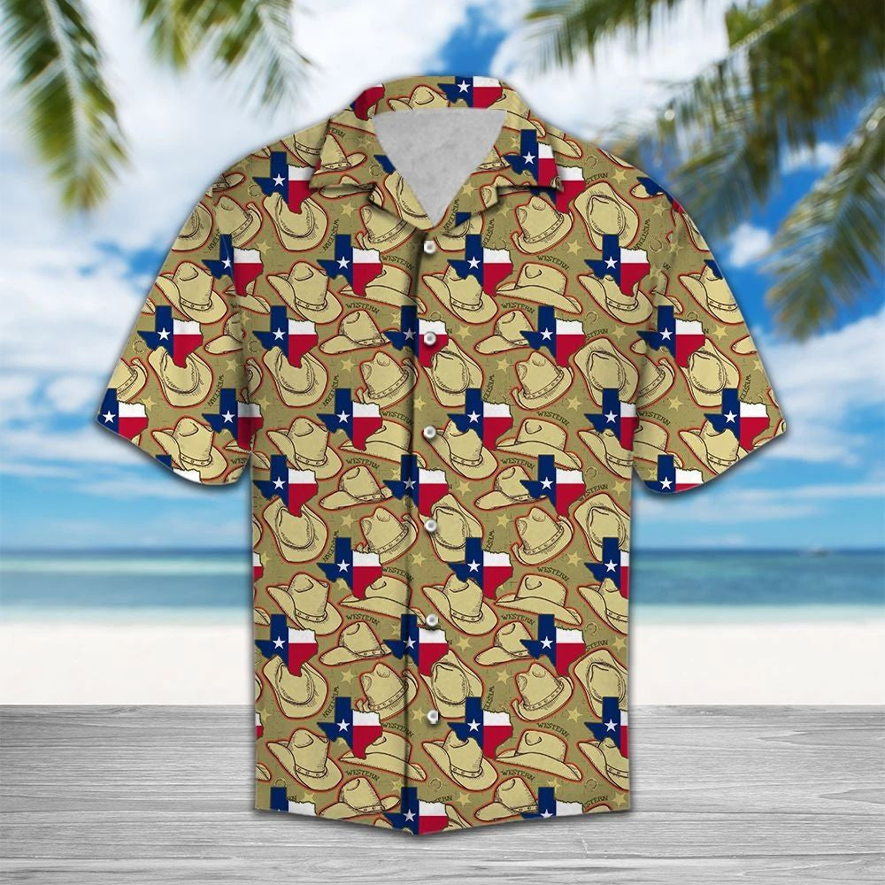 Cowboy Hat Texas Outstanding Design Hawaiian Shirt,Hawaiian Shirt Gift, Christmas Gift