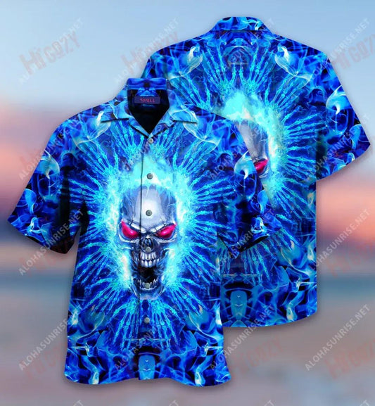 Cloigeann lámhaigh Gorm Léine Muinchille Gearr Léinte T Haváíacha an tSamhraidh Léinte Haváís is Fearr Patrún Léine Haváís, Bronntanas Léine Haváís, Bronntanas Nollag