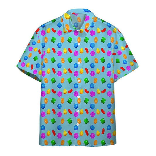 Candy Fruit Tropical Background Design Hawaiian Shirt, Hawaiian For Gift