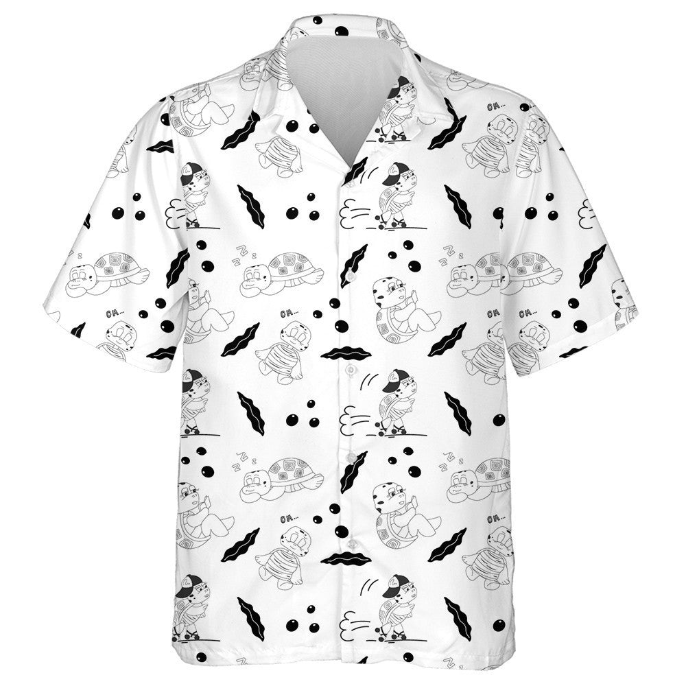 Carachtair gleoite Dubha Agus Bán Turtar ar Rollóirí Léine Haváís, Bronntanas Léine Haváíais, Bronntanas Nollag