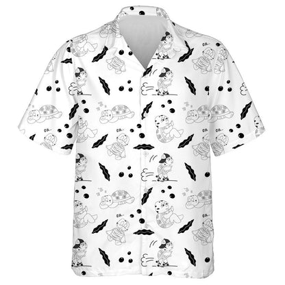 Carachtair gleoite Dubha Agus Bán Turtar ar Rollóirí Léine Haváís, Bronntanas Léine Haváíais, Bronntanas Nollag