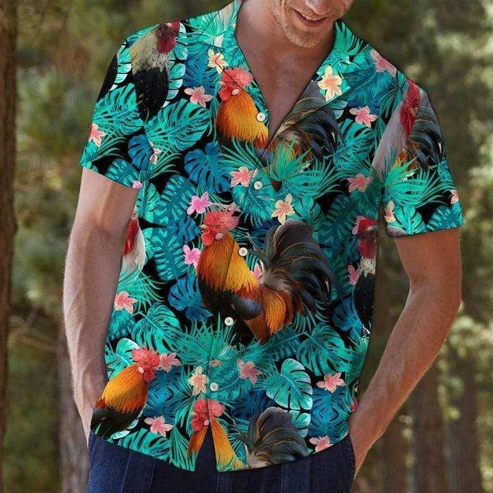Find Tropical Chicken Hawaiian Aloha Shirts_ Hawaiian Shirt Gift, Christmas Gift