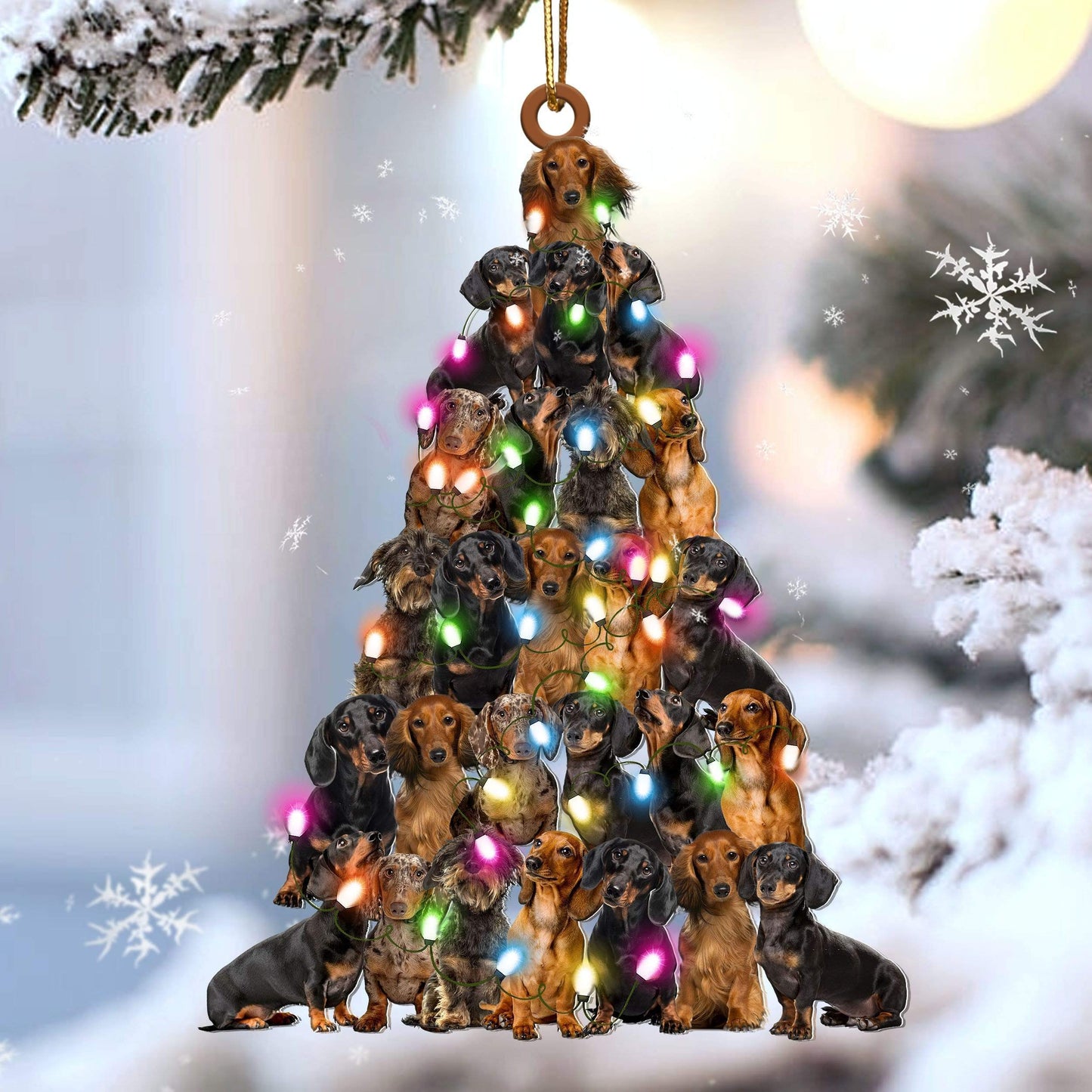 Dachshund Lovely Tree Gift For Dachshund Lover Gift For Dog Mom Ornament,Christmas Gift,Christmas Decoration