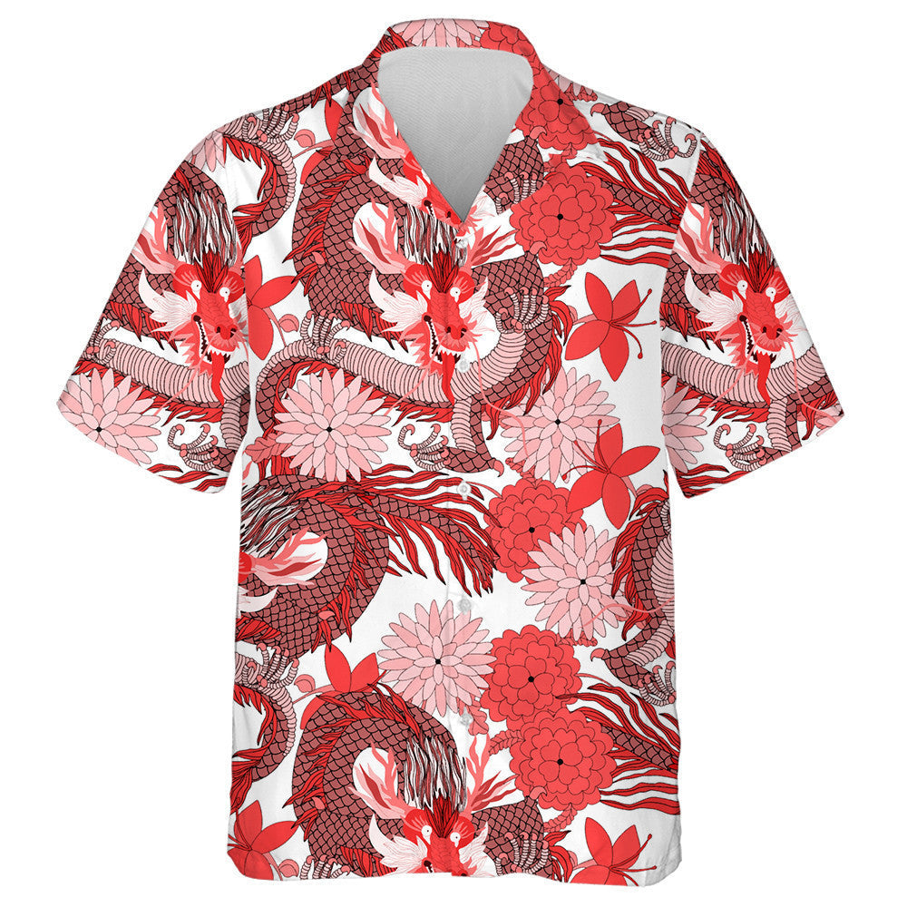 Fan agus Bláthanna Dragon Fantasy Sínis Léine Haváís, Bronntanas Léine Haváise, Bronntanas Nollag