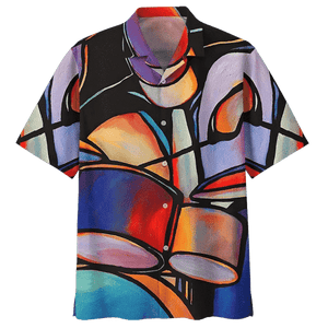 Abstract Drum Background Design Hawaiian Shirt, Hawaiian Shirt Gift, Christmas Gift