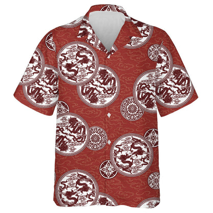 Ornament Of The Dragon Vintage Style Hawaiian Shirt,Hawaiian Shirt Gift, Christmas Gift