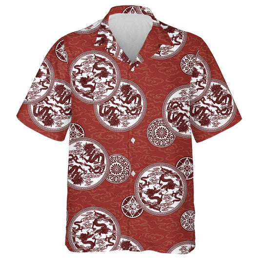 Ornament Of The Dragon Vintage Style Hawaiian Shirt,Hawaiian Shirt Gift, Christmas Gift