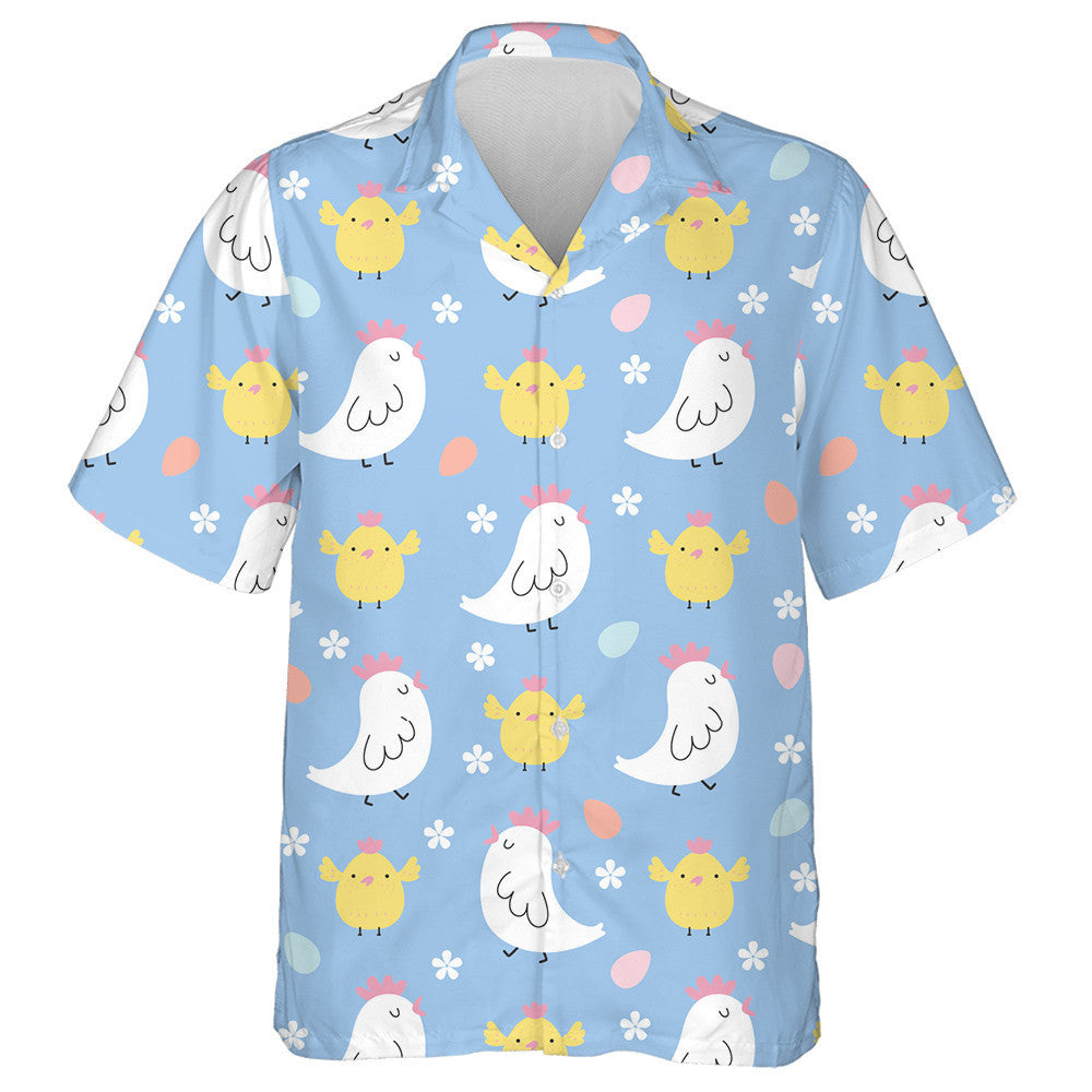 Cearc Greannmhar Agus Sicín Gleoite le Léine Haváís Bláthanna Beaga, Bronntanas Léine Haváís, Bronntanas Nollag