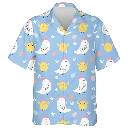 Cearc Greannmhar Agus Sicín Gleoite le Léine Haváís Bláthanna Beaga, Bronntanas Léine Haváís, Bronntanas Nollag