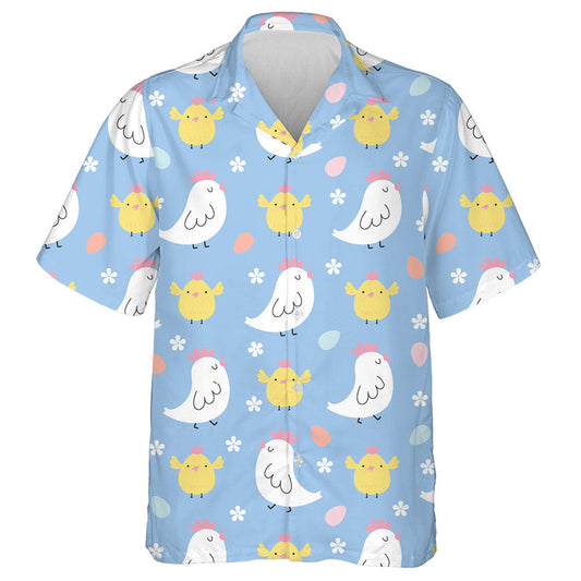 Cearc Greannmhar Agus Sicín Gleoite le Léine Haváís Bláthanna Beaga, Bronntanas Léine Haváís, Bronntanas Nollag