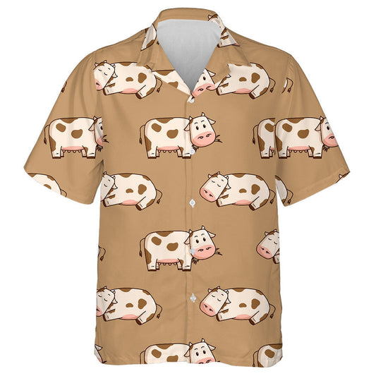 Let's Drink Milk Cow And Milk Bucket Hawaiian Shirt, Hawaiian Shirt Gift, Christmas Gift