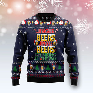 Jingle Beers Drinking All The Ways Ugly Christmas Sweater,Christmas Ugly Sweater,Christmas Gift,Gift Christmas 2024