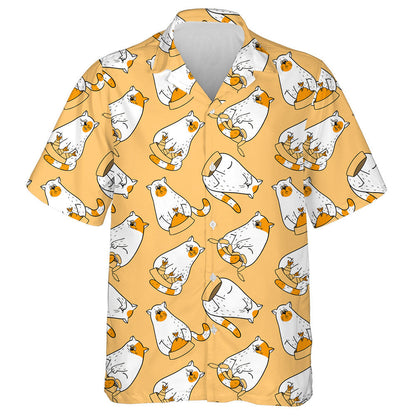 Pop Art Style With Cats And Sausage Hawaiian Shirt, Hawaiian Shirt Gift, Christmas Gift