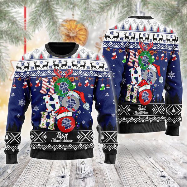 Pabst Blue Ribbon Ho Ho Ho Geansaí Gránna Nollag, Geansaí Gránna Nollag, Bronntanas Nollag,Bronntanas Nollag 2022